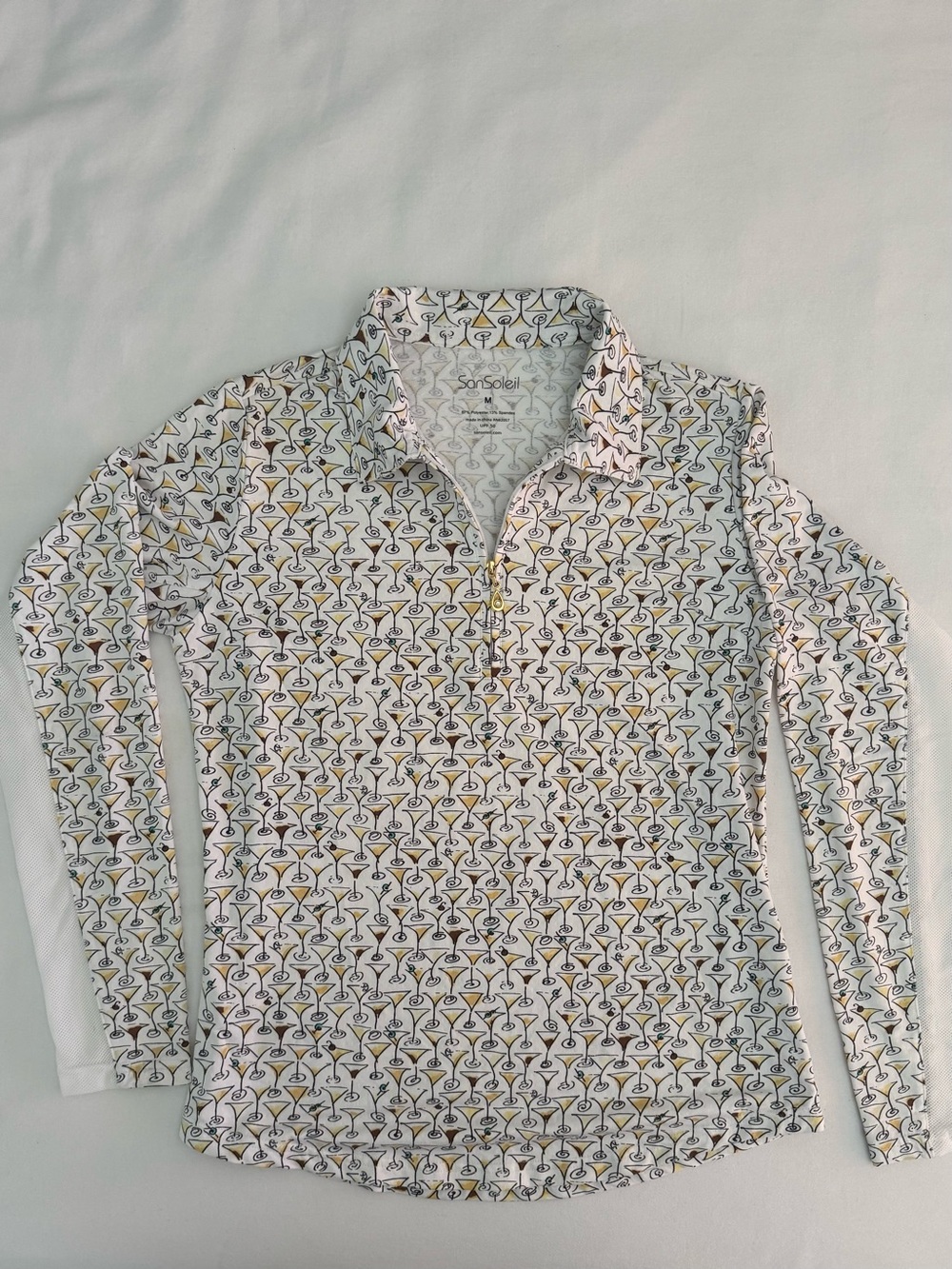 Gorgeous San Soleil women's long sleeved golf shirt size medium. EUC.